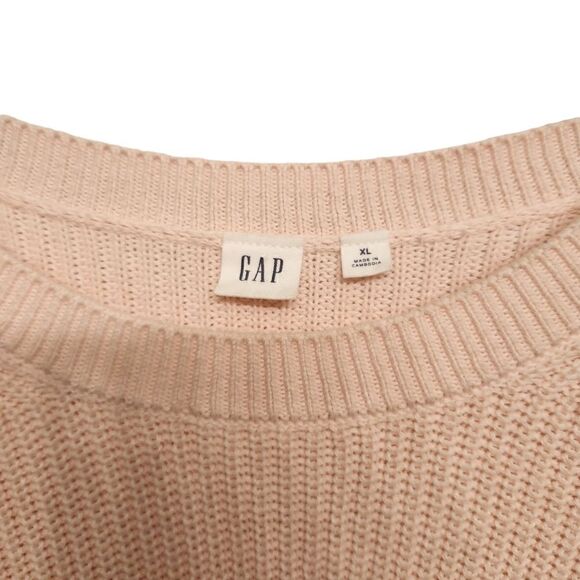 GAP Striped Oversized Crewneck Sweater Pink Striped XL - Picture 5 of 5
